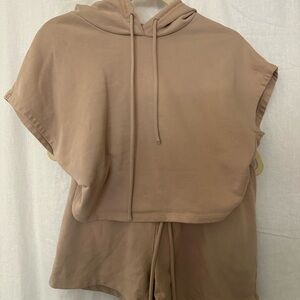 12th Tribe Tan Hoodie and Shorts Set